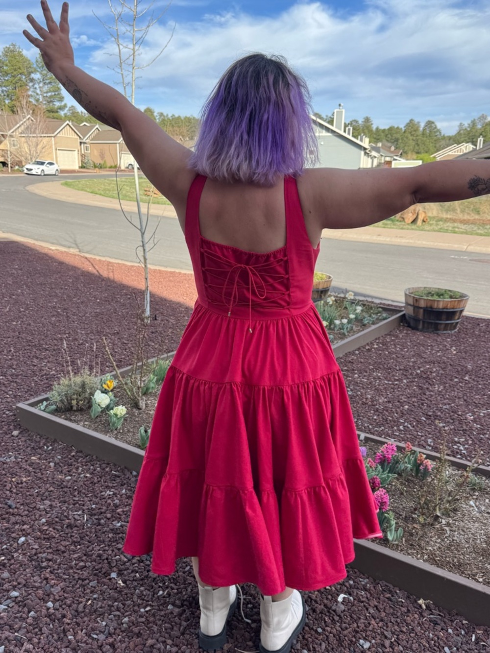 Chelsea Reece “Madonna” red Dress  Babydoll  Romantic Cottagecore size 16